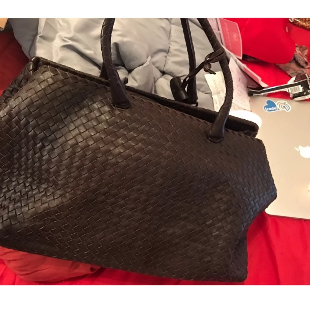 bottega veneta Authentic  Intrecciato Brick Bag